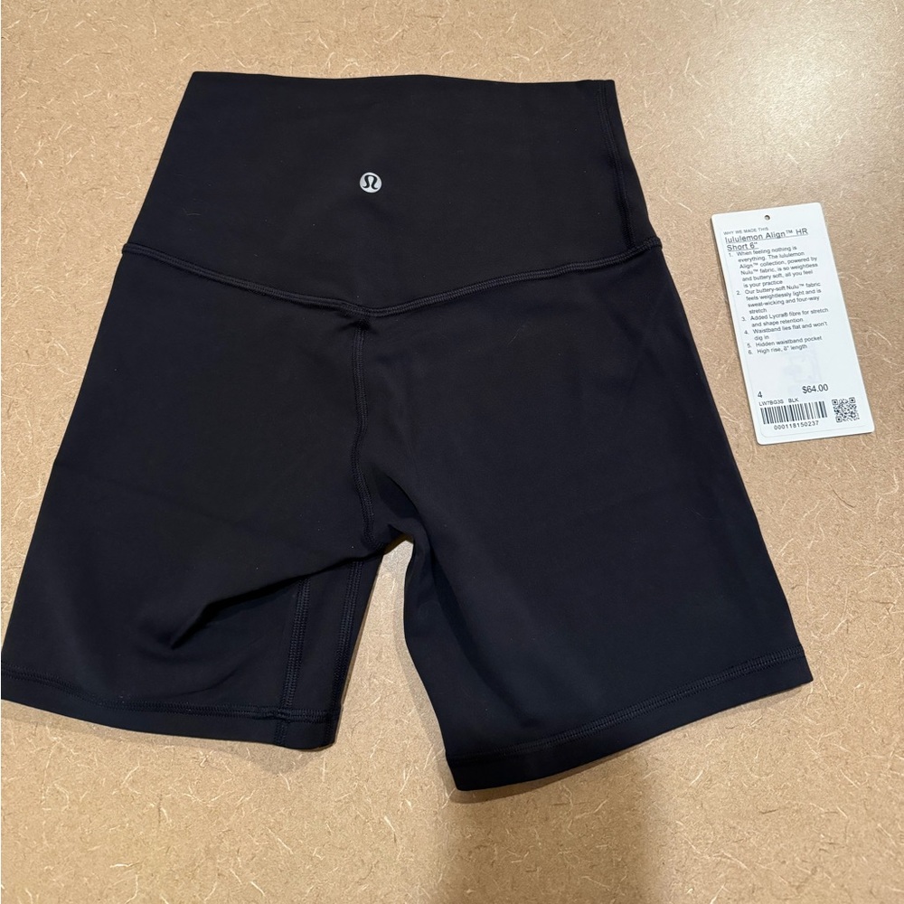 Lululemon HR Align Short 6 in, Size 4